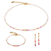 Coeur de Lion Natural Rose Quartz & Gold Necklace